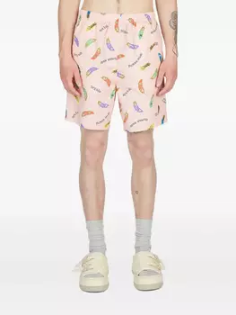 Шорты с перьями Human Made, розовый