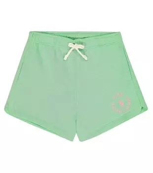 Шорты с пони из смесового хлопка Polo Ralph Lauren, зеленый