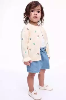 Шорты с поясом-«бумажником» H&M, синий