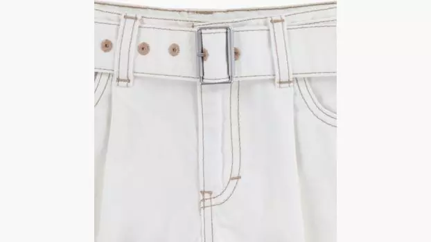 Шорты с поясом для девушек A Line для больших девочек 7-16 лет Levi's, цвет Natural - Tan