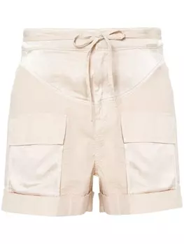 Шорты с поясом и вставками PINKO, бежевый