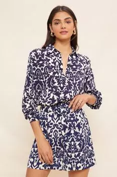 Шорты с поясом и завышенной талией с пряжкой Friends Like These, синий