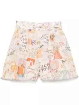 Шорты с поясом ZIMMERMANN, нейтральный цвет