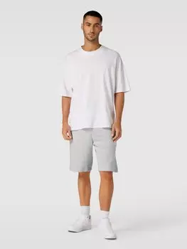 Шорты с принтом этикеток по всей поверхности ADIDAS SPORTSWEAR, светло-серый