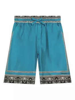 Шорты с принтом банданы Dolce & Gabbana Kids, синий