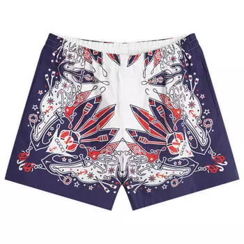 Шорты с принтом банданы Gucci, белый