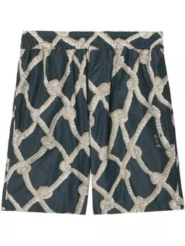 Шорты с принтом Burberry, серый