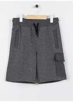 Шорты с принтом для мальчиков антрацитовый меланж 23SAB-91 Aeropostale, антрацитовый меланж