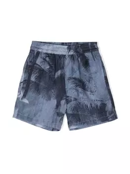 Шорты с принтом Emporio Armani Kids, синий