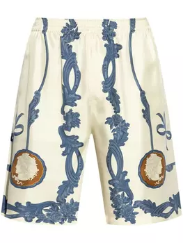 Шорты с принтом камея Versace, нейтральный