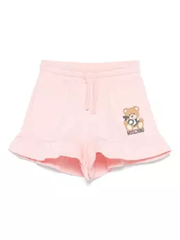 Шорты с принтом Leo Teddy Moschino Kids, розовый
