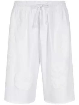 Шорты с принтом Mono Cotton Wreath Denim Tears, белый