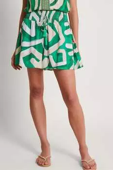 Шорты с принтом Posy Monsoon, зеленый