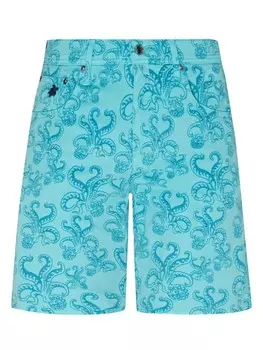 Шорты с принтом poulpes Vilebrequin, синий