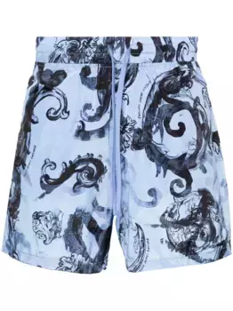 Шорты с принтом Watercolour Couture Versace Jeans Couture, синий