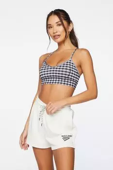 Шорты с рисунком Active Dont Quit Forever 21, ванилла