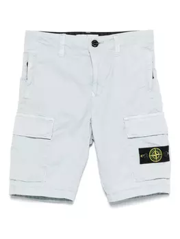 Шорты с рисунком компаса Stone Island Junior, синий