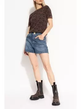 Шорты с рисунком медведя Moschino, синий