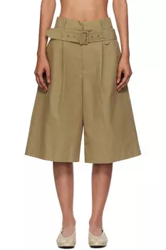 Шорты с широкими штанинами и множеством шлевок Simone Rocha, серый