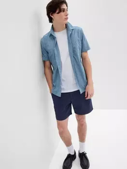Шорты с усиленным поясом Gap, синий