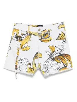 Шорты с узором Barocco Versace Jeans Couture, белый