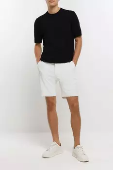 Шорты с вафельной фактурой River Island, белый