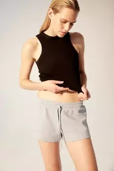 Шорты с вафельной структурой H&M, серый