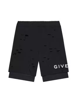 Шорты с вырезами на доске Givenchy, черный