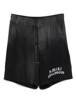 Шорты с вышитым логотипом AMIRI, черный