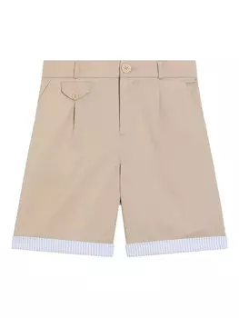 Шорты с вышитым логотипом Dolce & Gabbana Kids, нейтральный