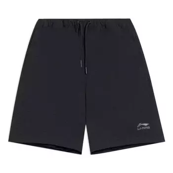 Шорты с вышитым логотипом Li-Ning, черный
