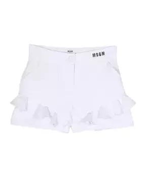 Шорты с вышитым логотипом Msgm, белый
