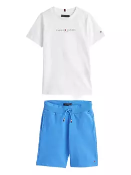 Шорты с вышитым логотипом Tommy Hilfiger Junior, синий