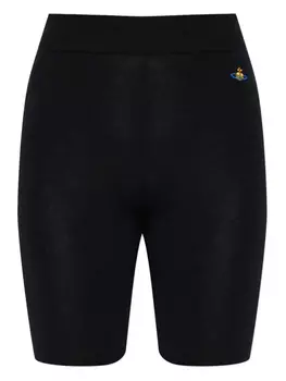 Шорты с вышитым логотипом Vivienne Westwood, черный
