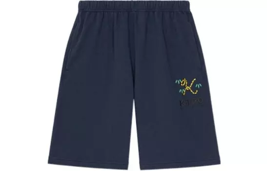 Шорты с вышитым логотипом X Nigo Tiger Tail Kenzo, синий