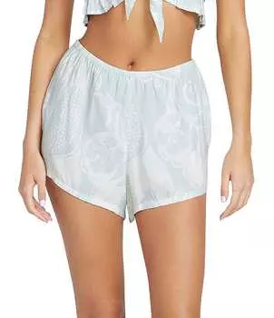 Шорты с высокой посадкой и принтом Volcom Luwow, синий