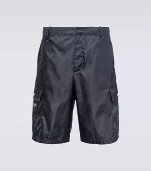 Шорты с высокой посадкой Re-Nylon Prada, Blu
