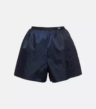Шорты с высокой посадкой Re-Nylon Prada, синий