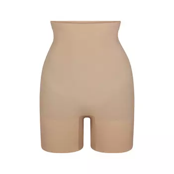 Шорты с высокой талией до середины бедра SKIMS Everyday Sculpt, цвет Clay