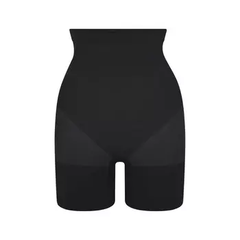 Шорты с высокой талией до середины бедра SKIMS Everyday Sculpt, цвет Onyx