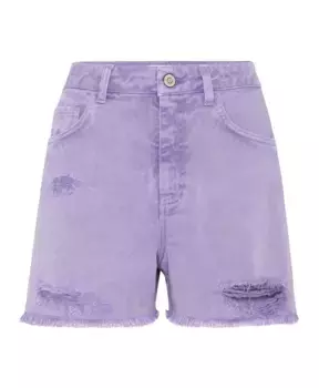 Шорты с высокой талией и бахромой по краю Mvp Wardrobe, фиолетовый