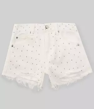 Шорты с заклепками и бахромой Truce для больших девочек 7–16 лет, белый