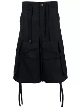 Шорты с заниженным шаговым швом Moncler, черный