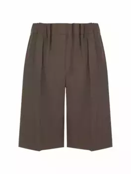Шорты с защипами Brunello Cucinelli, серый
