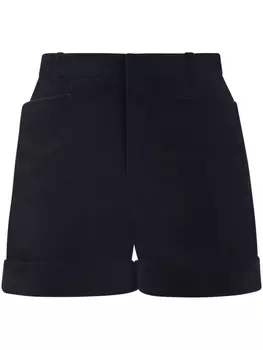 Шорты с завышенной талией и подворотами TOM FORD, черный