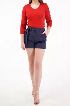 Шорты с завышенной талией и поясом Kvl By Kenvelo, синий