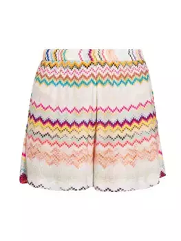 Шорты с завышенной талией и шевроном Missoni, мультиколор