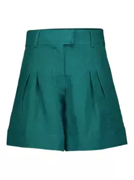 Шорты с завышенной талией и складками PAULA, зеленый