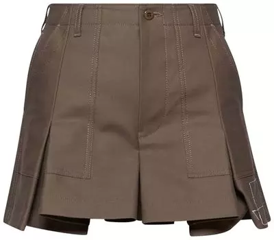 Шорты Sacai x WTAPS Back Satin Shorts 'Taupe', коричневый