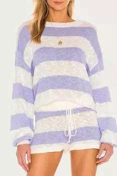 Шорты Sandy в полоску лавандового цвета Beach Riot